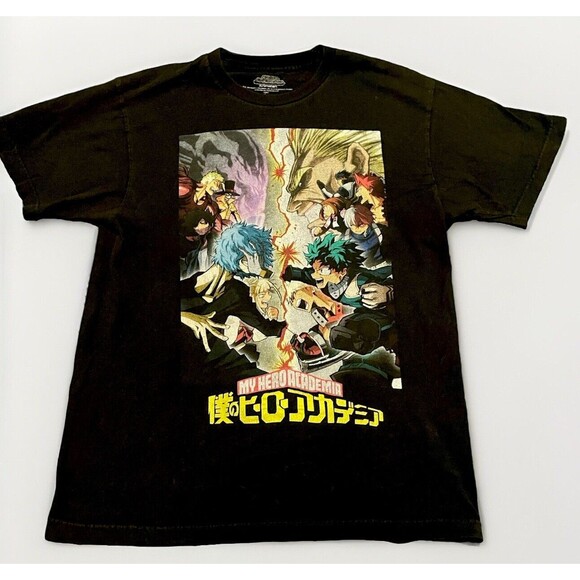 Funmation My Hero Academia Tee Shirt Size Large Anime Cartoon Heros Villains - Picture 1 of 4